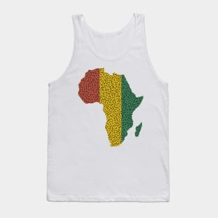 Africa Map Turing Pattern (Rasta Colours) Tank Top